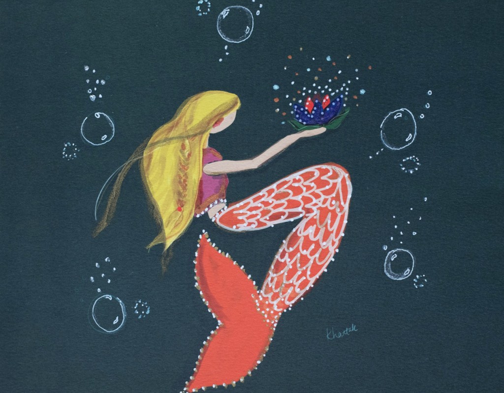 hand-embellished-mermaid-print