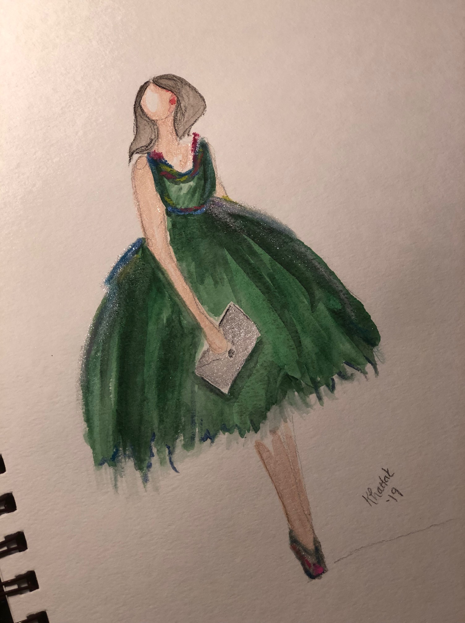 Girl in Green Dress